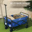 Festival 76*48*86 cm Metal 1 Piece Folding Wagon Blue Foldable for Easy Storage
