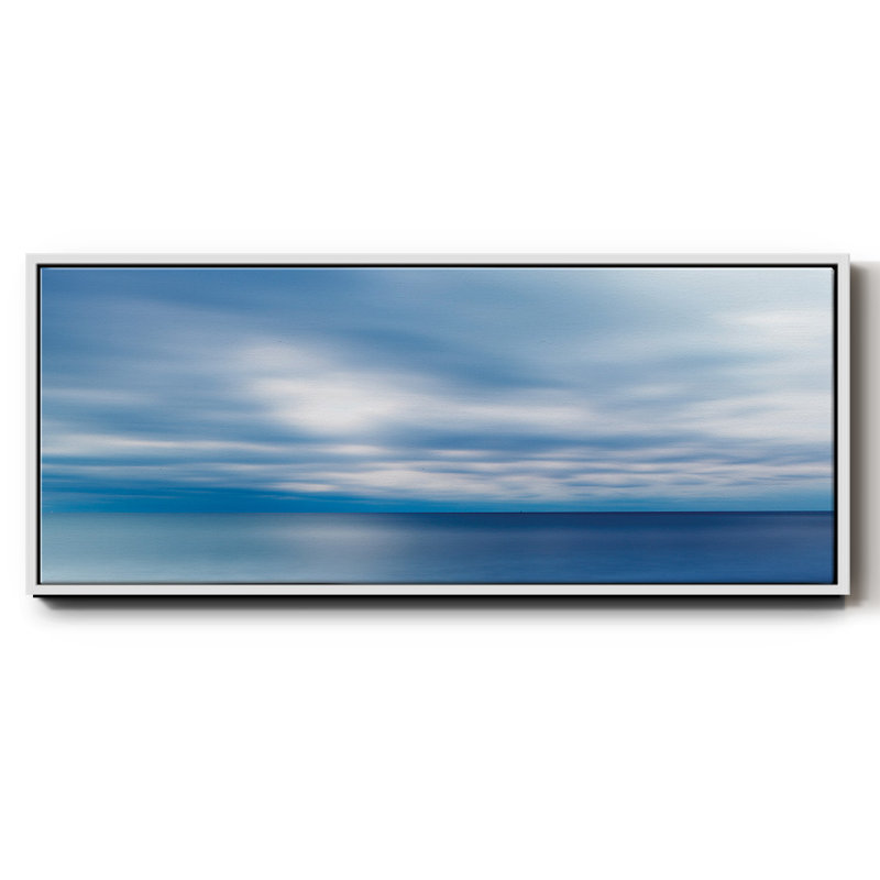 «Forever Blue», reproduction sur toile encadrée, H 12 po x l 30 po x P 1,5 po, Blanc