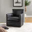 Fauteuil club pivotant en cuir véritable Arsim-897472072