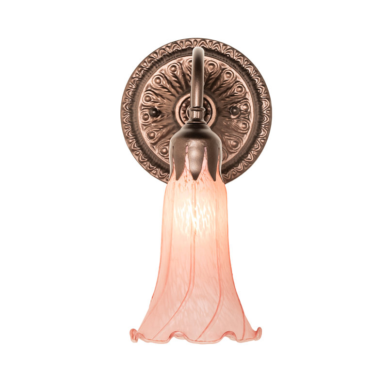 Pink Pond Lily Victorian 1 - Light Armed Sconce
