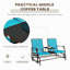 Banc oscillant d'extérieur avec table centrale Outsunny