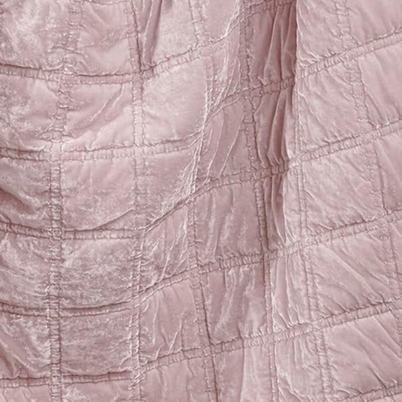 Jeté en velours de soie synthétique Stella, Lilas
