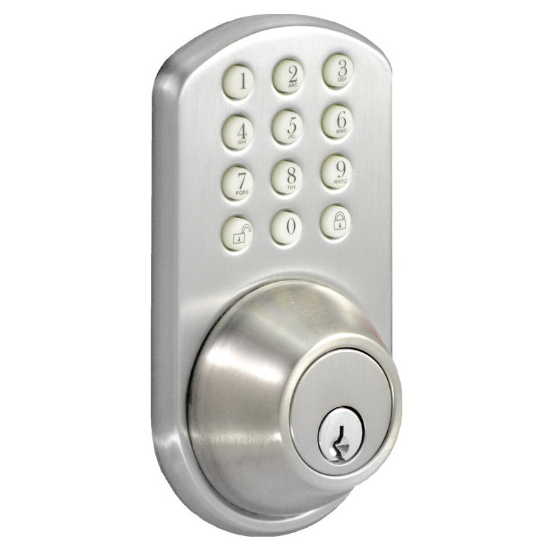 Verrou électronique à entrée sans clé h-series, Nickel satiné