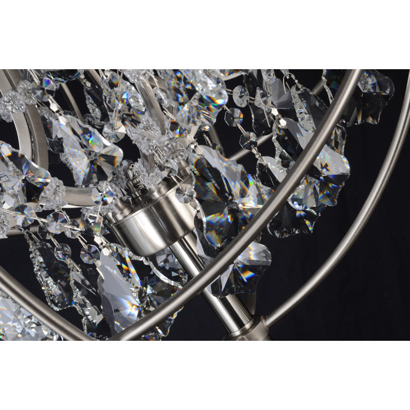 Lampe sur pied 71 po candélabre Mendelson, Nickel