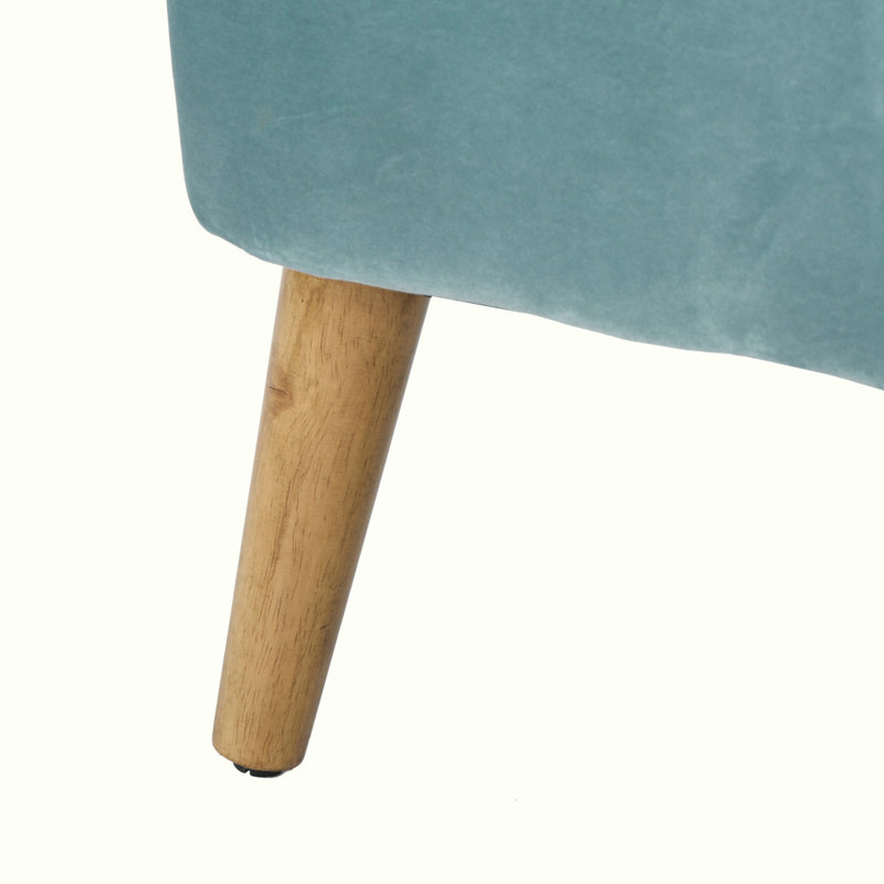 Fauteuil pour le salon, la chambre à coucher, le bureau, l'assemblage facile, Velours bleu