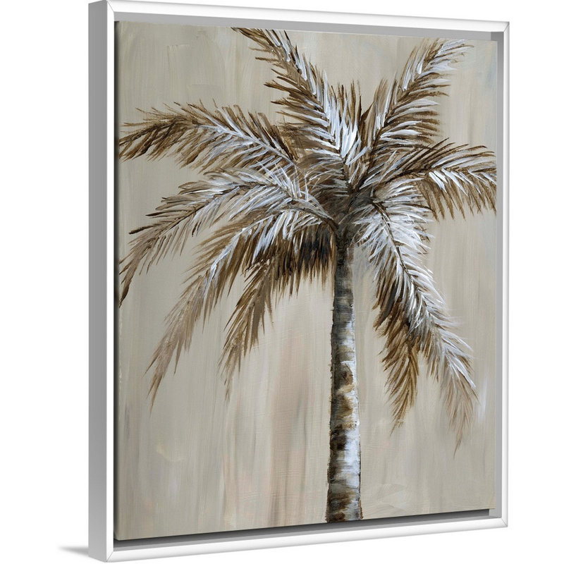«Palm Magic II», art mural sur toile, Toile avec cadre blanc, H 30 po x l 24 po x P 1,75 po