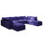 196.8" W 8 - Piece U Shape Upholstered Sectional Sofa Oversized 8-seater Modular Sofa With Ottomans-473902262