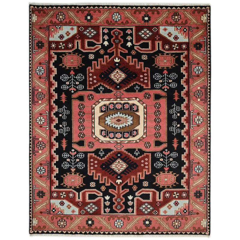 Hand Knotted Tencel Oriental Indoor Rug, Rectangle 5' x 8'