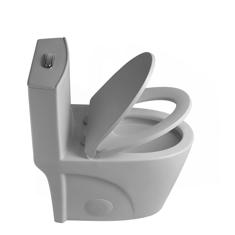 1.1/1.6 GPF Dual Flush One-Piece Toilet, Light Gray