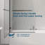 Porte de douche sans cadre l 34 po x H 58 po, baignoire pivotante avec verre trempé transparent 5/16 po-101908346