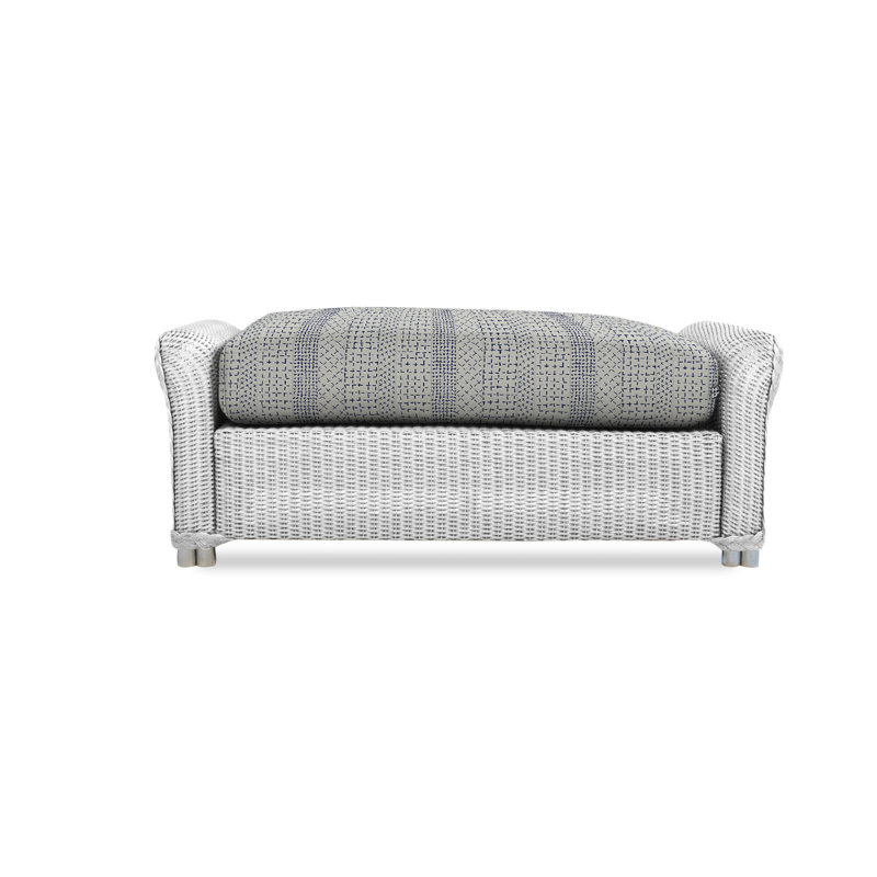 Reflections Outdoor Ottoman, Canvas Canvas Sunbrella® Canvas, White