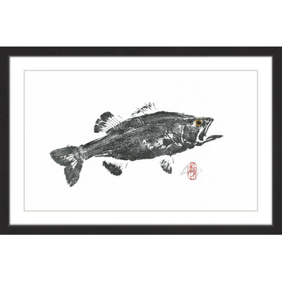 Large Mouth Bass by Andrew Clay - Single Picture Frame Print
