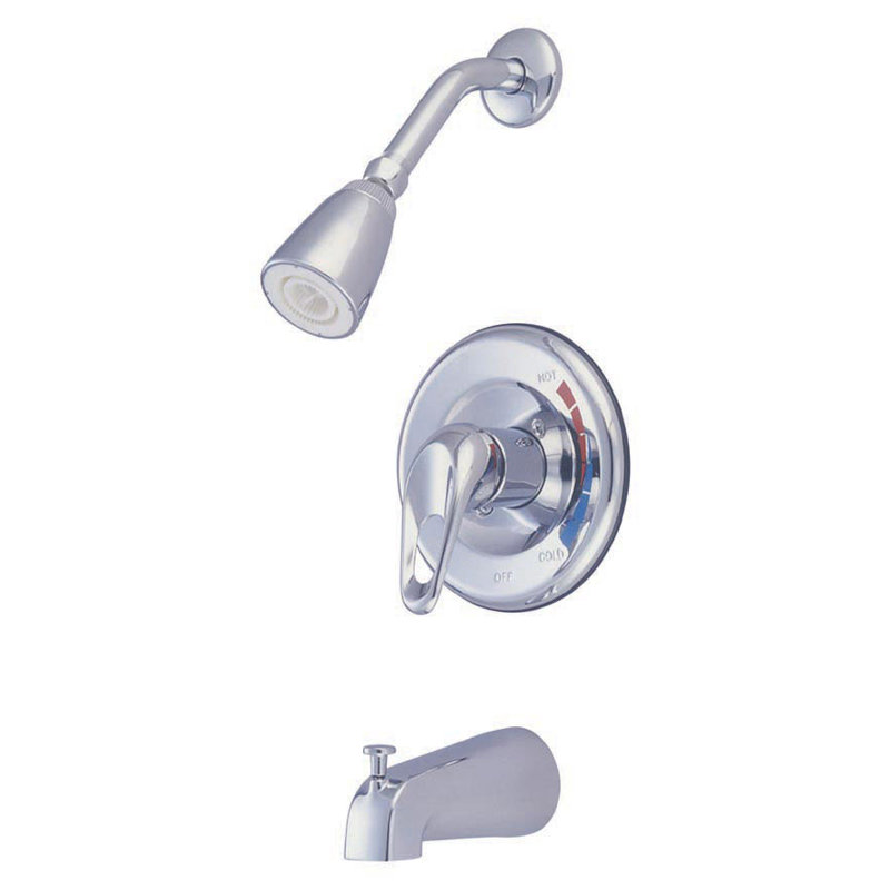 Volume Control Tub and Shower Faucet, Polished Chrome
