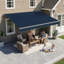 Auvent de fenêtre de patio rétractable avec structure en aluminium, polyester-122994403-122994400