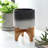 Ceramic and Wood Planter on Stand-548712990-666902693