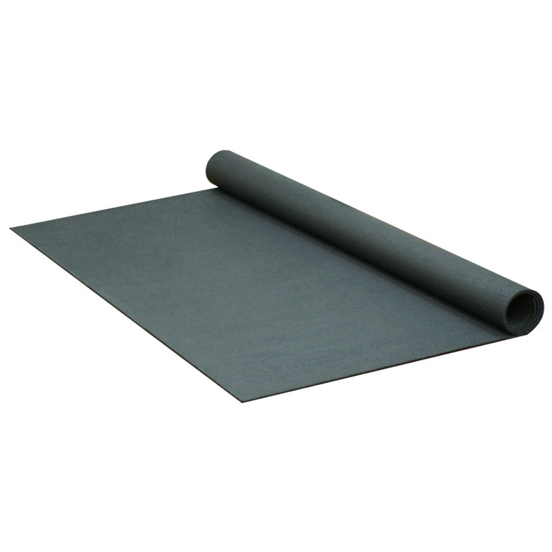 Rouleaux de revêtement de sol en caoutchouc «ReUz» - noir, H 0,12 po x l 48 po x P 120 po