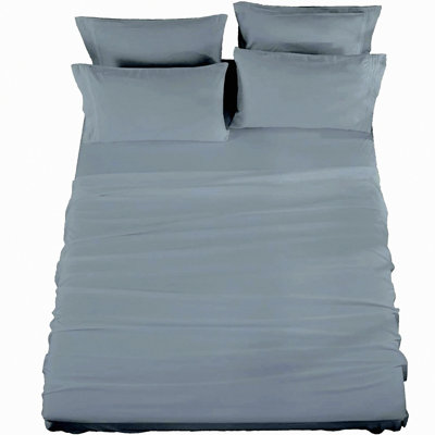Stone Blue Microfiber 6-Piece Sheet Set