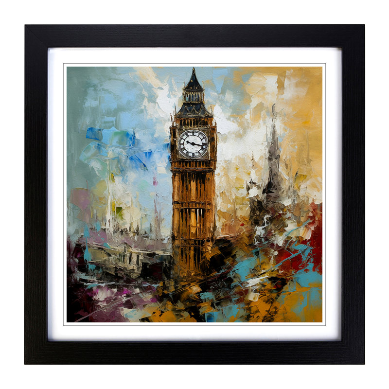 Single Picture Frame Print on Wood, Black