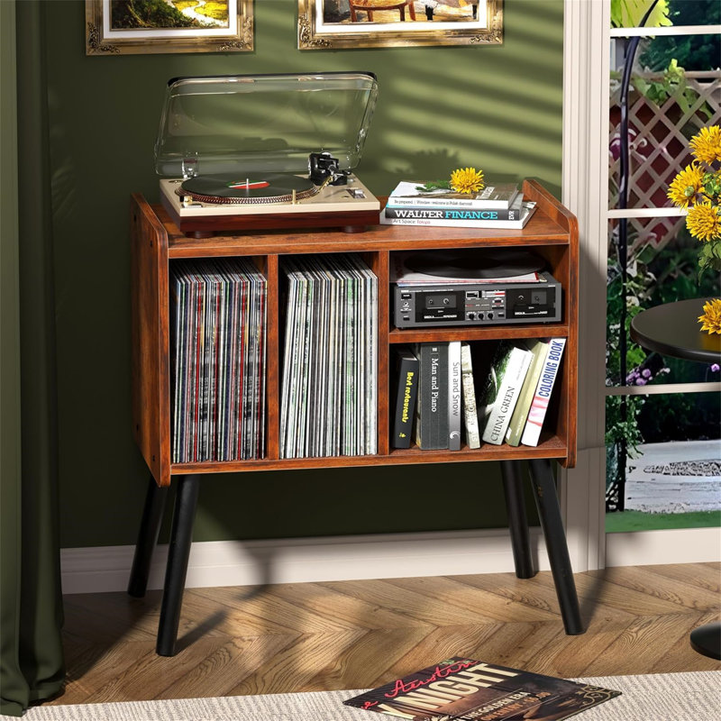 Record Player Table, Mid-Century Record Player Stand