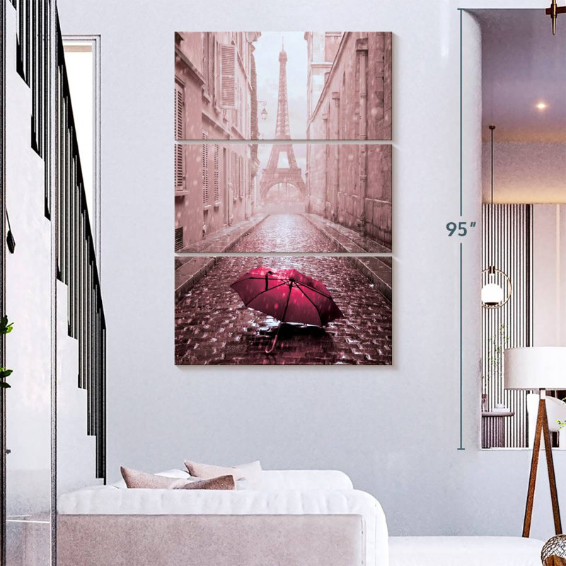 Lilie rose Paris Alley, H 38 po x l 24 po