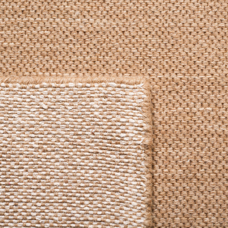 Handwoven Brown Wool Flatweave Rug, 4' x 6'