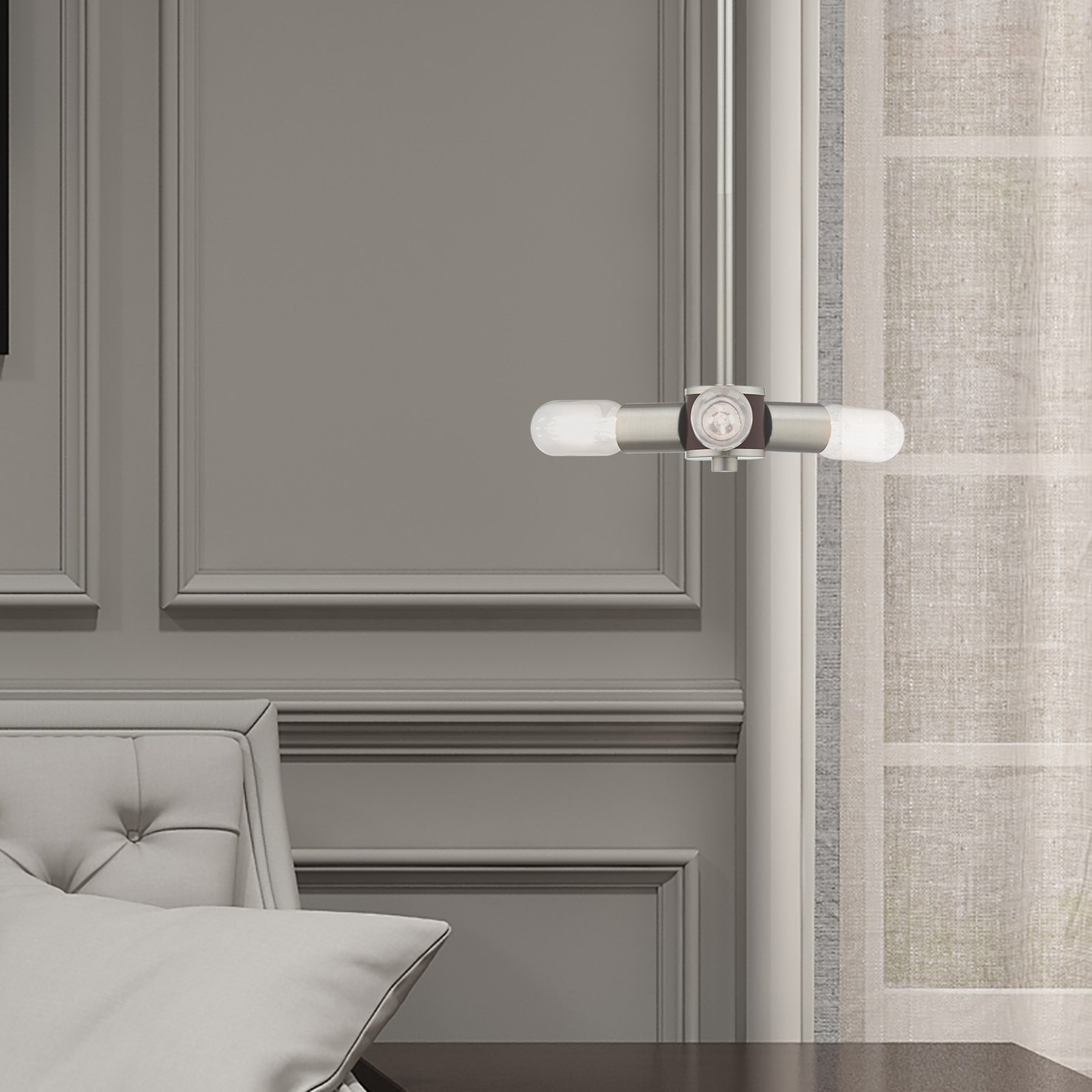 Martella 3 Light Dimmable Pendant, Brushed Nickel