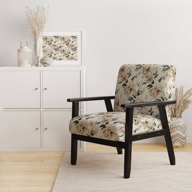 Chaise d'appoint florale Cobalt, Motif victorien chic et minimaliste