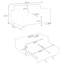 Lit escamotable en velours, coussins confortables, pour chambres d'amis, lit de salon convertible 3 en 1 beige, rembourrage en éponge, pieds en métal, 2-2029413577