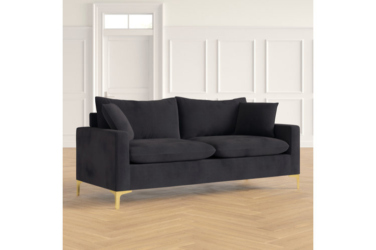 Adedapo 81.5" Velvet Square Arm Sofa