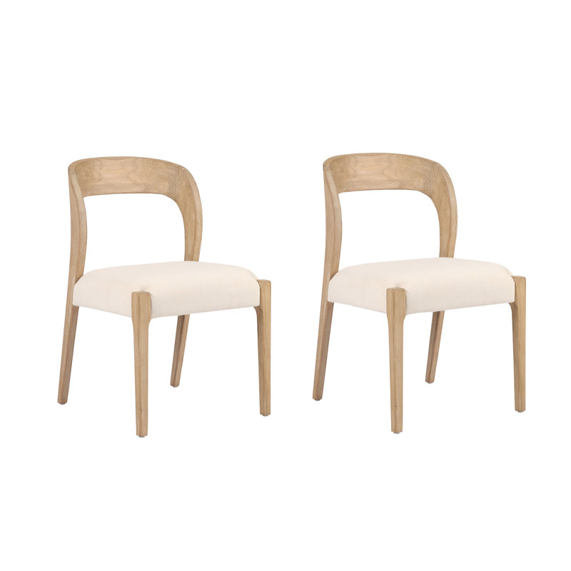 Chaise d'appoint en chêne massif H 32,5 po Hamish, Naturel