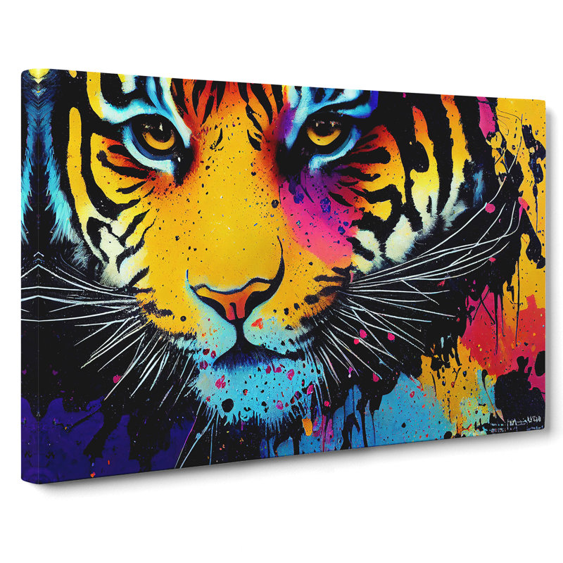Tiger Splash Vol.5 Abstract - Wrapped Canvas, 50cm H x 76cm W x 3cm D