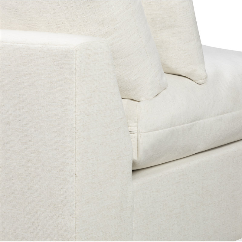 Remy Modular Armless 2-Piece Sofa, Nomad Snow Crypton® Chenille