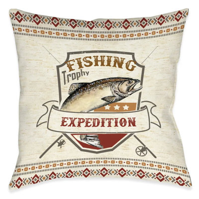 Fishing Expedition Polyester Throw Pillow
