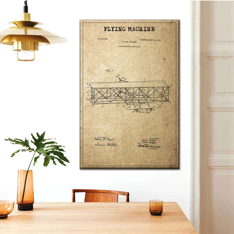 Plan de machine volante, H 32 po x l 48 po 