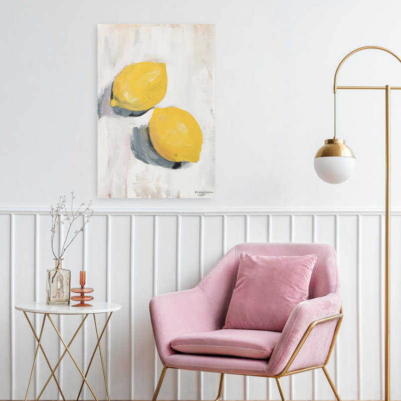 Agrumes, soleil, art minimaliste contemporain abstrait, H 24 po x l 16 po