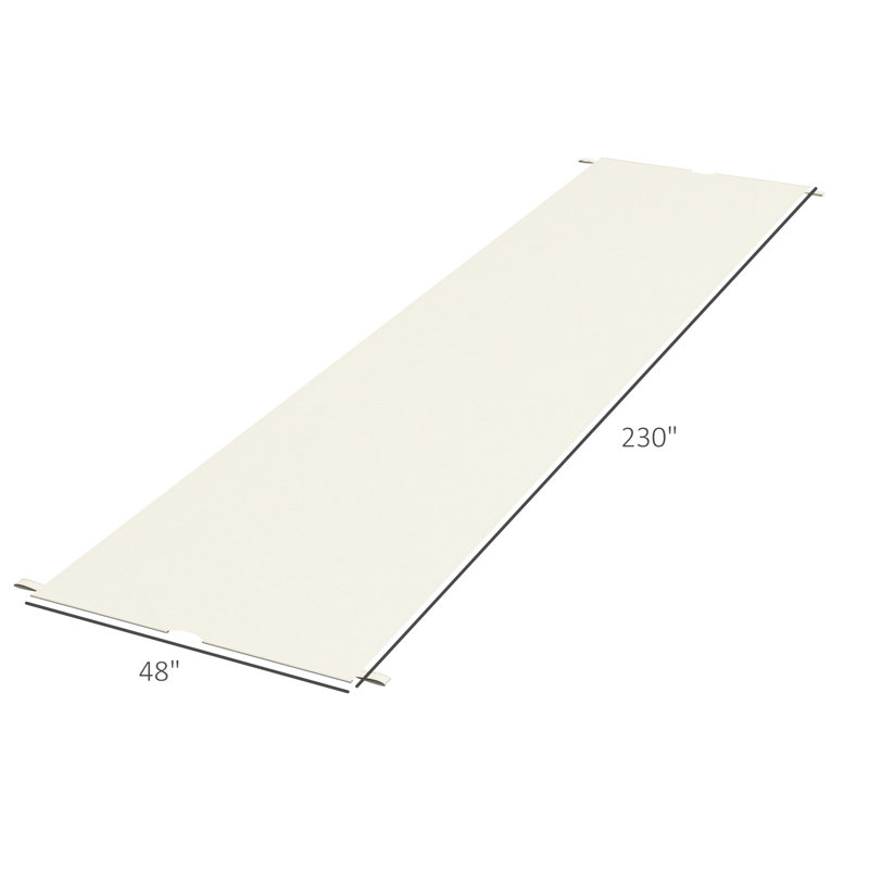 Pergola Canopy Replacement, 4 X 18Ft, , Khaki, Compatible With 10 11.8Ft Pergola, User- Setup 2Pcs 18Ft Uv30+ Protection, Easy For Fade Cover