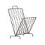 Alawna Metal Free Standing Magazine Rack