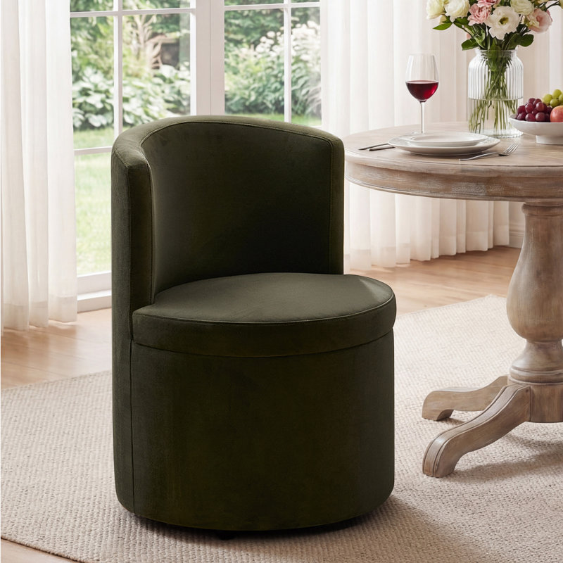Chaise pivotante rembourrée entièrement assemblée, Vert