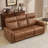 82" W Classic Top-Grain Leather Ergonomic Power Reclining Sofa With USB & Type-C(Set Of 2)-1929720573