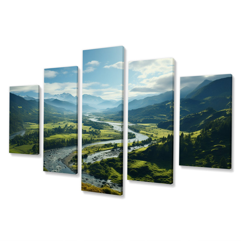 États-Unis, Columbia River Gorge Landscape II - impression sur toile de paysages - 5 panneaux