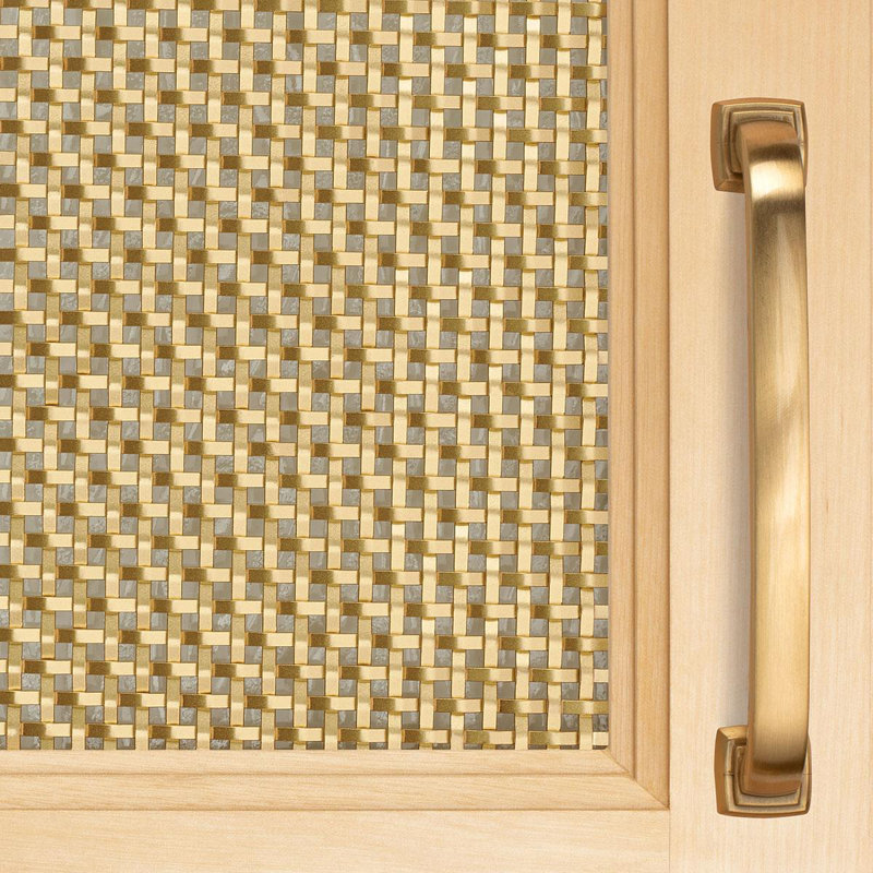 Grille simple tissée Kent 18 po RE25 de Kent Design, H 18 po x L 18 po x l 24 po, Laiton satiné