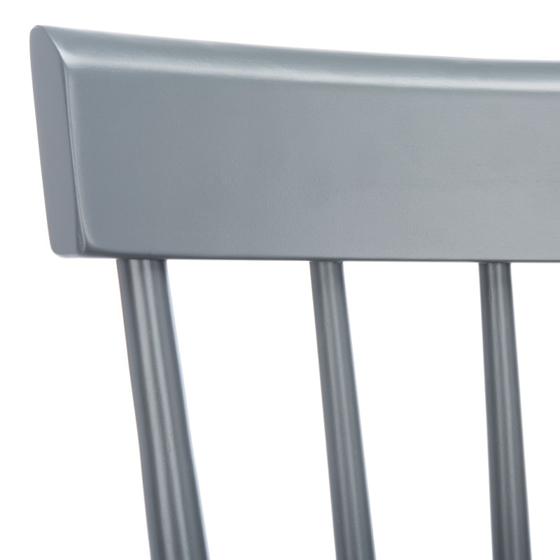 Tabouret de bar et de comptoir en bois massif Stacee, Tabouret de comptoir (siège d'une hauteur de 24 p, Marine