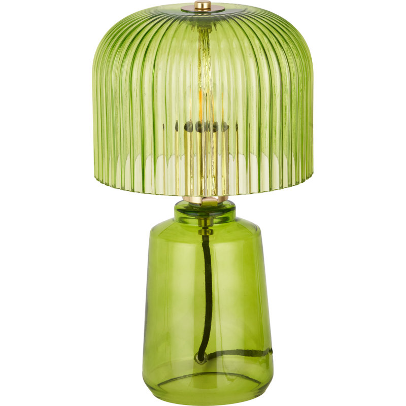 Glass Table Lamp, Green, Green