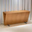 Console en bois naturel à motif de treillis triangulaire-544006639