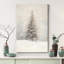 Œuvre de sapin enneigé enneigé, photos murales neutres de vacances rustiques modernes, impression sur toile encadrée-107118047-107118048