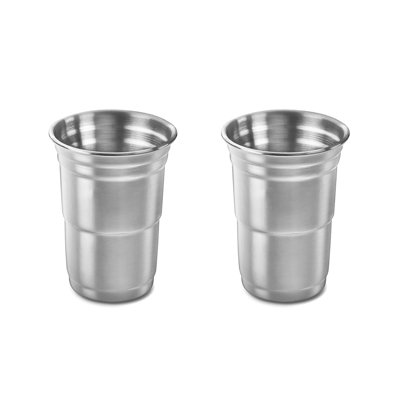 Chriopher 16oz. Stainless Steel Pint Glass Set