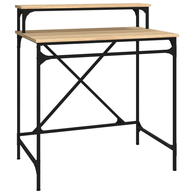 Annemore Metal Base Computer Desk, Sonoma Oak