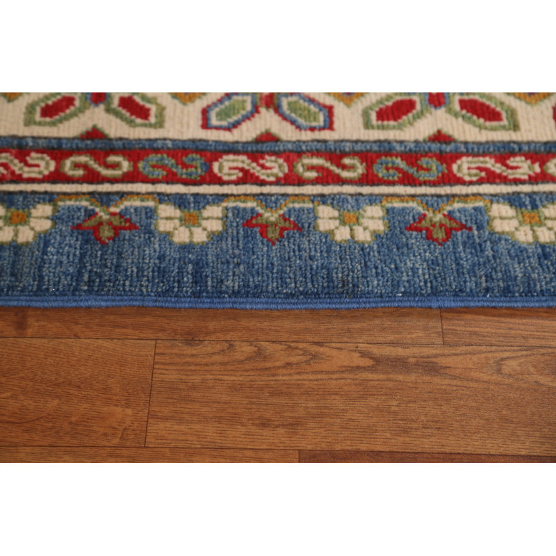 Tapis unique en laine bleu 6 pi 7 po x 10 pi 0 po New Age