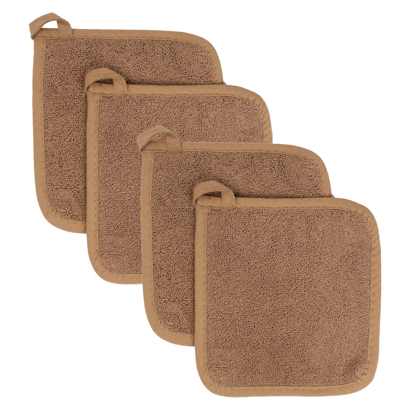 RITZ Cotton Potholder Set, Copper