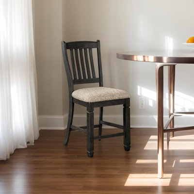 Ensemble de 2 tabourets de bar à hauteur de comptoir, chaises de cuisine en bois